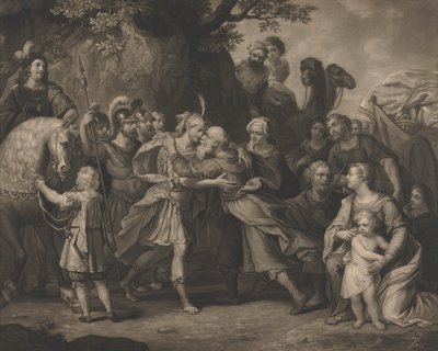 Encuentro de Jacob y Esaú de Unknown artist