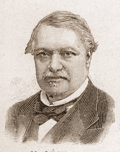 Miembros de la Academia Francesa en 1895: retrato de Léon Say (1826-1896), economista y político francés. de Unknown artist