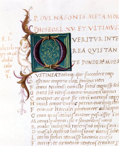 Metamorfosis de Ovidio. Manuscrito del siglo XV. Biblioteca Comunale de Rimini de Unknown artist