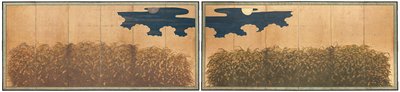 Campos de mijo bajo el sol y la luna de Unknown artist