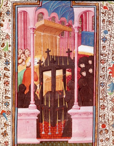 Miniatura de escena funeraria de 