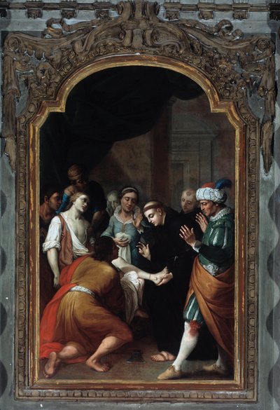 Milagro de San Antonio de Padua que cura a un hombre lisiado de Unknown artist
