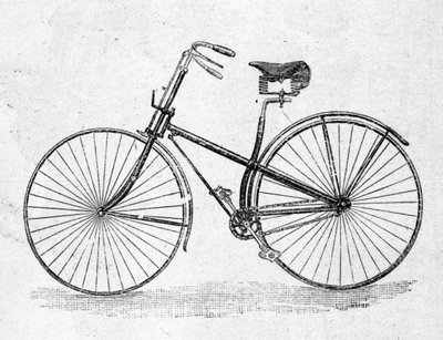 Modelo de bicicleta con cuerpo recto. de Unknown artist