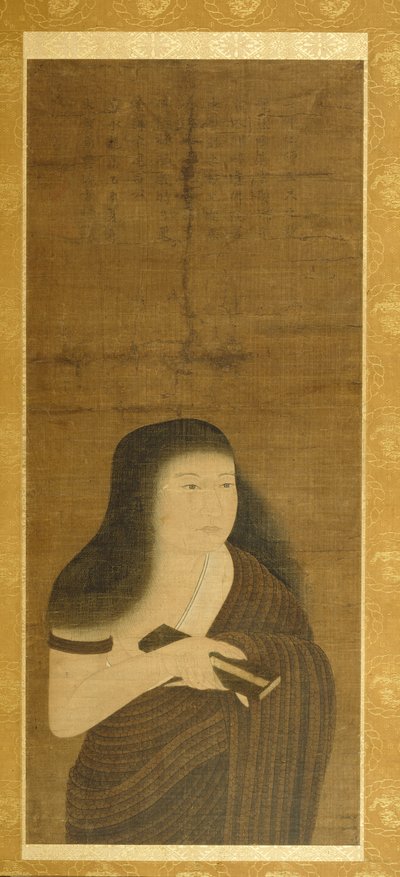 Monju vestido con una túnica de hierba trenzada (Nawa Monju) de Unknown artist