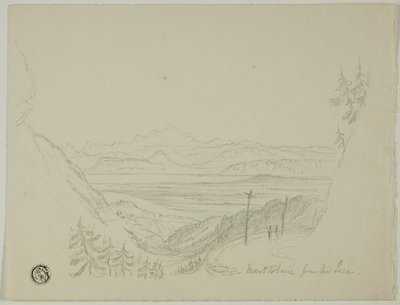 Mont Blanc desde el Jura de Unknown artist