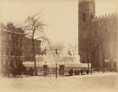 Montreal, Laberinto de hielo frente a la iglesia de Notre-Dame de Unknown artist