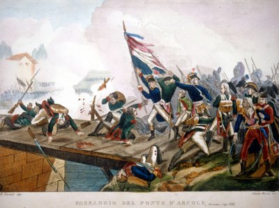 Napoleón Bonaparte en el Puente de Arcole en Italia, 15 de noviembre de Unknown artist