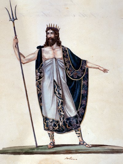 Neptuno - acuarela de Unknown artist