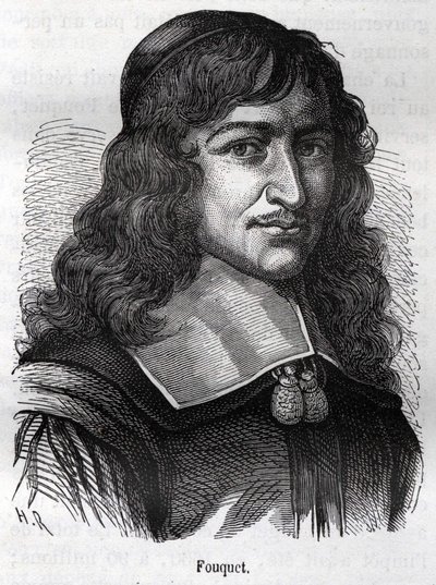 Nicolas Fouquet (1615 - 1680), estadista francés. Grabado de “L