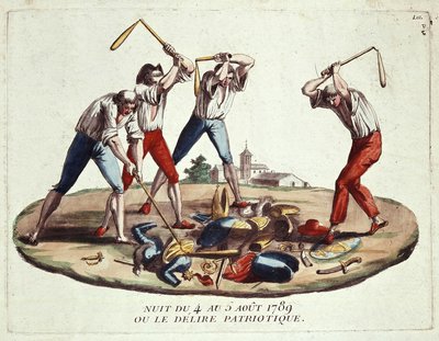 Noche del 4-5 de agosto de 1789, o delirio patriótico, finales del siglo XVIII de Unknown artist