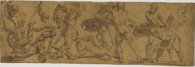 Guerreros desnudos luchando de Unknown artist