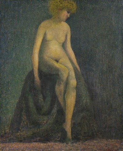 Desnudo con cabello rubio, falsificación al estilo de Georges Seurat de Unknown artist