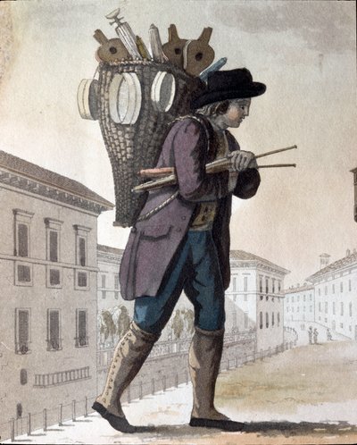 Antiguo oficio: el deshollinador de Unknown artist