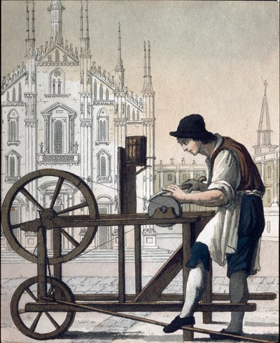 Antiguo oficio: el afilador de cuchillos de Unknown artist