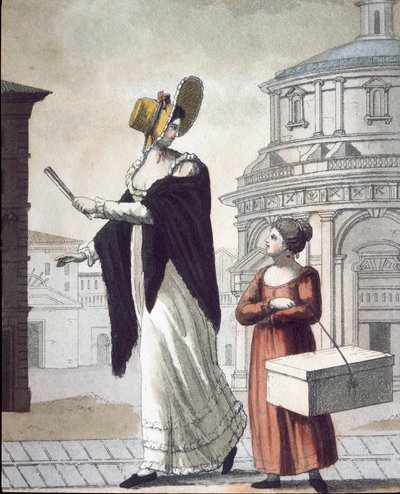 Antiguo oficio: la modista y su asistente de Unknown artist