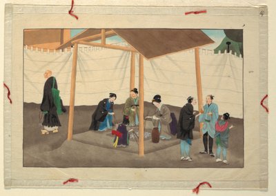 Una de dieciséis escenas de la muerte y entierro de un hombre de Unknown artist