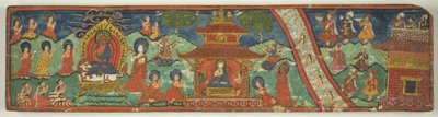 Uno de un par de amuletos mágicos (Dharani) Cubiertas de manuscritos de Unknown artist