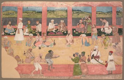 Opium Smokers Served Fruit and Bread de Unknown artist