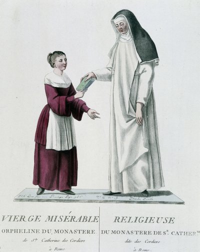 Huérfana y religiosa miserable virgen del monasterio de Santa Catalina des Cordiers en Roma de Unknown artist