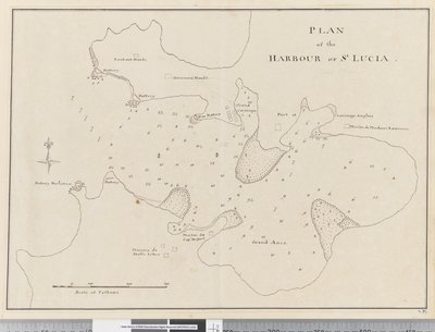 Página 37c Plano del puerto de Santa Lucía de Unknown artist