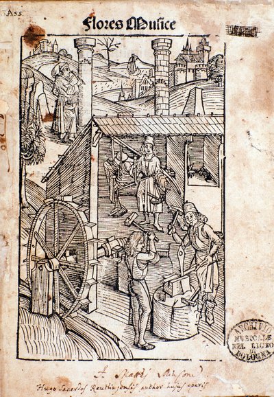 Página de Flore musices, estudio sobre el canto gregoriano por Hugo von Reutlingen de Unknown artist