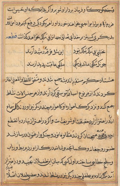 Página de Cuentos de un loro (Tuti-nama): página de texto de Unknown artist