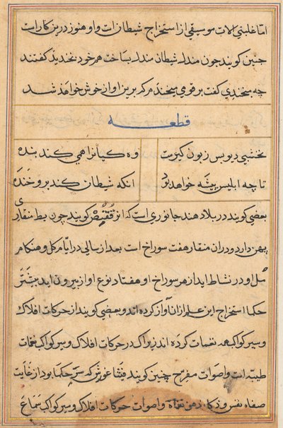 Página de Cuentos de un loro (Tuti-nama): página de texto de Unknown artist