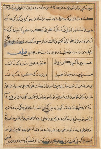 Página de Cuentos de un loro (Tuti-nama): página de texto de Unknown artist