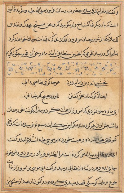Página de los Cuentos de un Loro (Tuti-nama): página de texto de Unknown artist