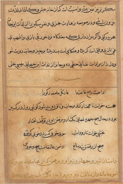 Página de Cuentos de un Loro (Tuti-nama): página de texto de Unknown artist