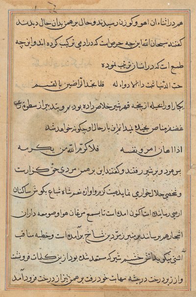 Página de Cuentos de un Loro (Tuti-nama): página de texto de Unknown artist