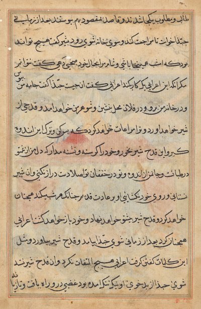 Página de Cuentos de un Loro (Tuti-nama): página de texto de Unknown artist
