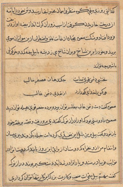 Página de Cuentos de un loro (Tuti-nama): página de texto de Unknown artist