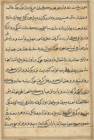 Página de Cuentos de un loro (Tuti-nama): página de texto de Unknown artist