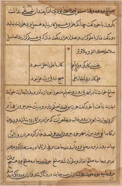 Página de Cuentos de un Loro (Tuti-nama): página de texto de Unknown artist