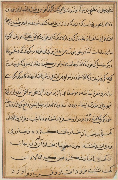 Página de Cuentos de un Loro (Tuti-nama): página de texto de Unknown artist