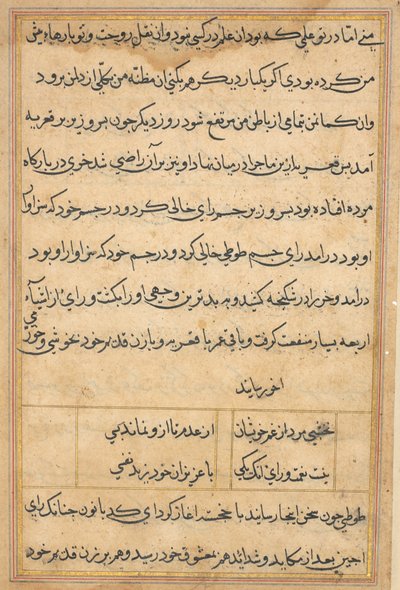 Página de Cuentos de un Loro (Tuti-nama): página de texto de Unknown artist