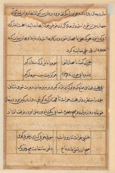 Página de Cuentos de un Loro (Tuti-nama): página de texto de Unknown artist