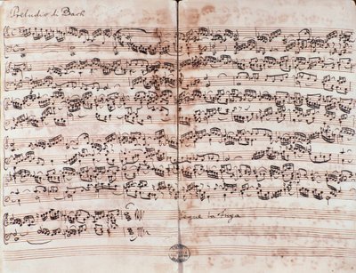 Página del Preludio en C en El clave bien temperado de Johann Sebastian Bach de Unknown artist