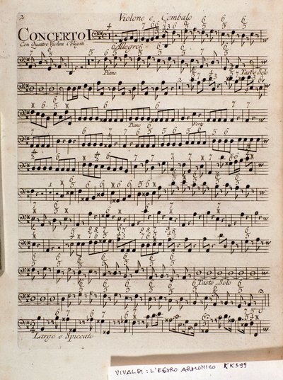 Página de partitura musical de L
