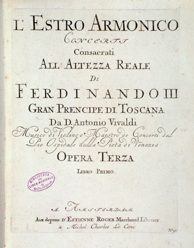 Página de la partitura musical de L