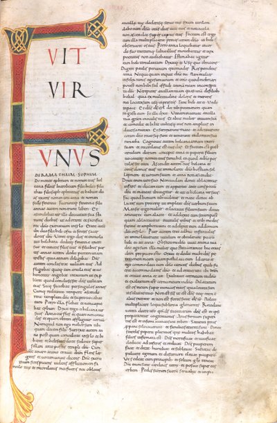 Página con el incipit del Primer Libro de Samuel de Unknown artist