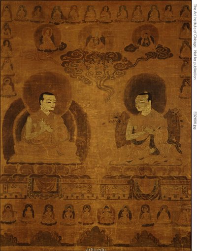 Estandarte pintado (Thangka) de los maestros del linaje Sakyapa de Unknown artist