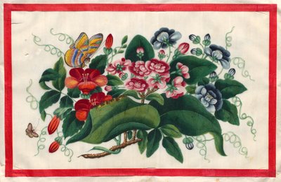 Pintura cinco del Libro ilustrado de flores y mariposas de Unknown artist
