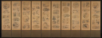 Painting of One Hundred Themes (obverse) de Unknown artist