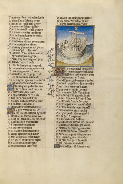 Palinurus cae al mar desde la barca de Eneas de Unknown artist