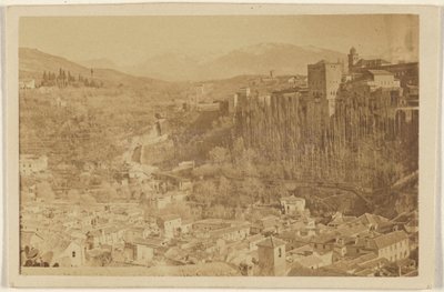[Vista panorámica de la Alhambra, Granada, España]. de Unknown artist