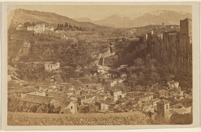 [Vista panorámica que rodea la Alhambra] de Unknown artist
