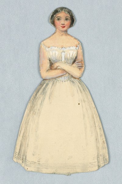 Muñeca de papel con enaguas de Unknown artist