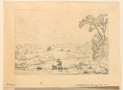 Escena pastoral, primer proceso de Unknown artist